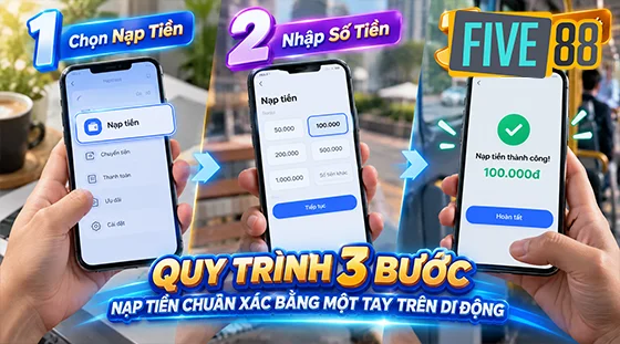 Quy trình 3 bước nạp tiền chuẩn xác bằng một tay trên di động